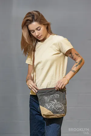 Crossbody Canvas Bag with Bike