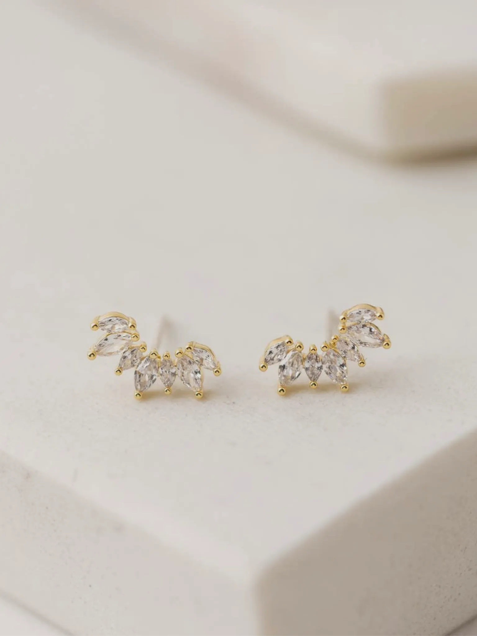 Crown Climber Earrings - Clear