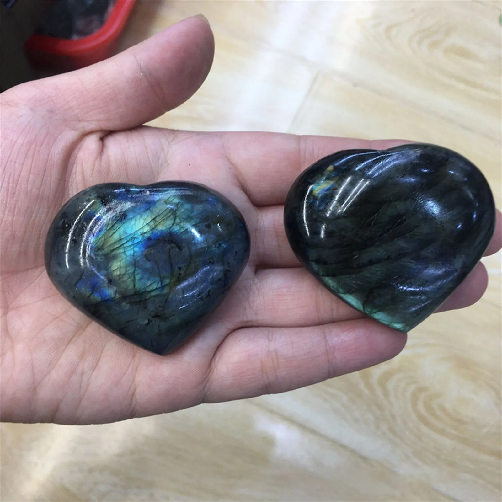 Crystal Labradorite Palm Stone!GORGEOUS!!