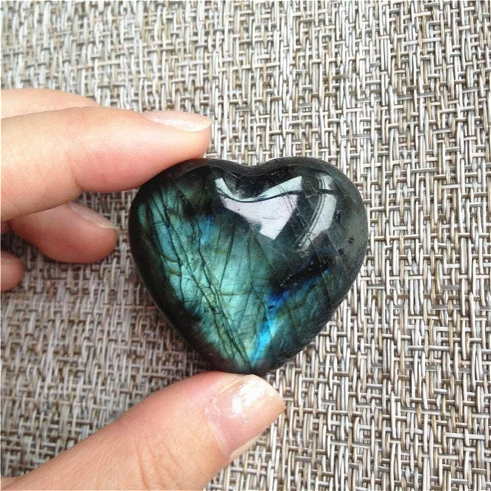 Crystal Labradorite Palm Stone!GORGEOUS!!