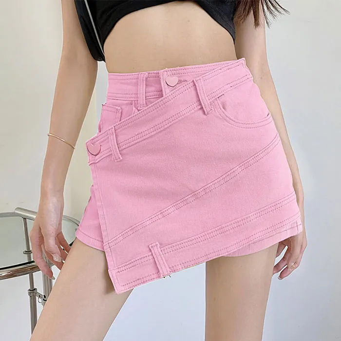 Danish Pastel Pink Heart Shorts