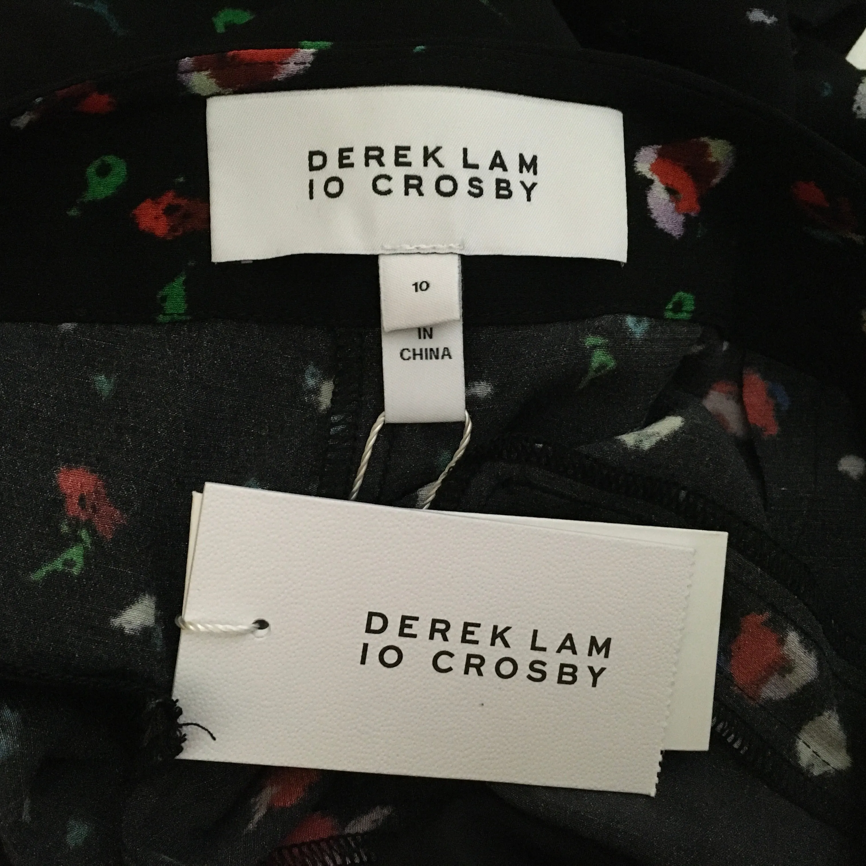 Derek Lam 10 Crosby Pants Odessa Slim Flare Splatter Floral