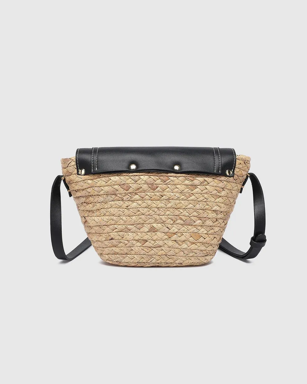 DIXIE STRAW CROSSBODY BAG NATURAL BLACK