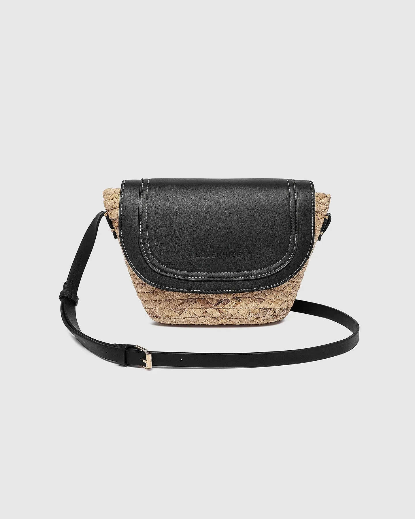 DIXIE STRAW CROSSBODY BAG NATURAL BLACK