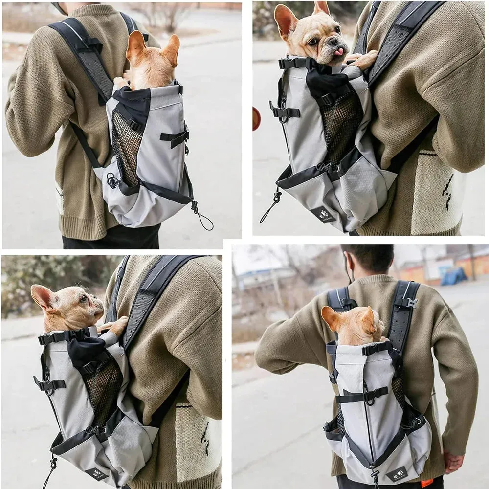 Dog Carrier Backpack | Pet Sport Sack for Outdoor Travel | Front Facing Adjustable Breathable Backpack for Puppy and Medium Dogs | Alo Trendy