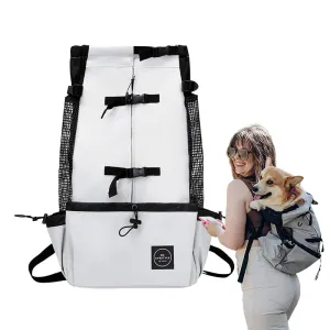 Dog Carrier Backpack | Pet Sport Sack for Outdoor Travel | Front Facing Adjustable Breathable Backpack for Puppy and Medium Dogs | Alo Trendy