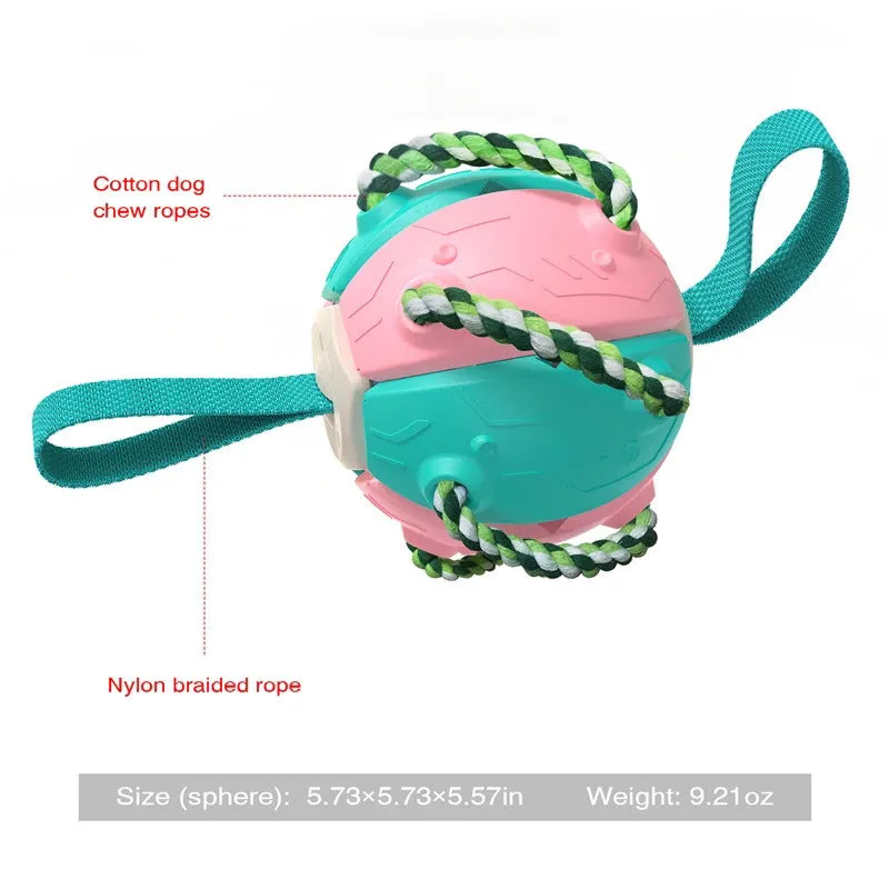 Dog Soccer Interactive Pet Toys Foldable Ball Molar Toy Outdoor Training Ball