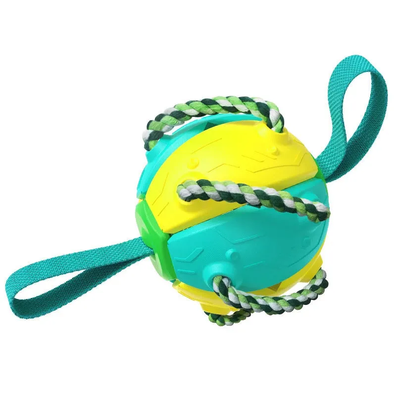 Dog Soccer Interactive Pet Toys Foldable Ball Molar Toy Outdoor Training Ball