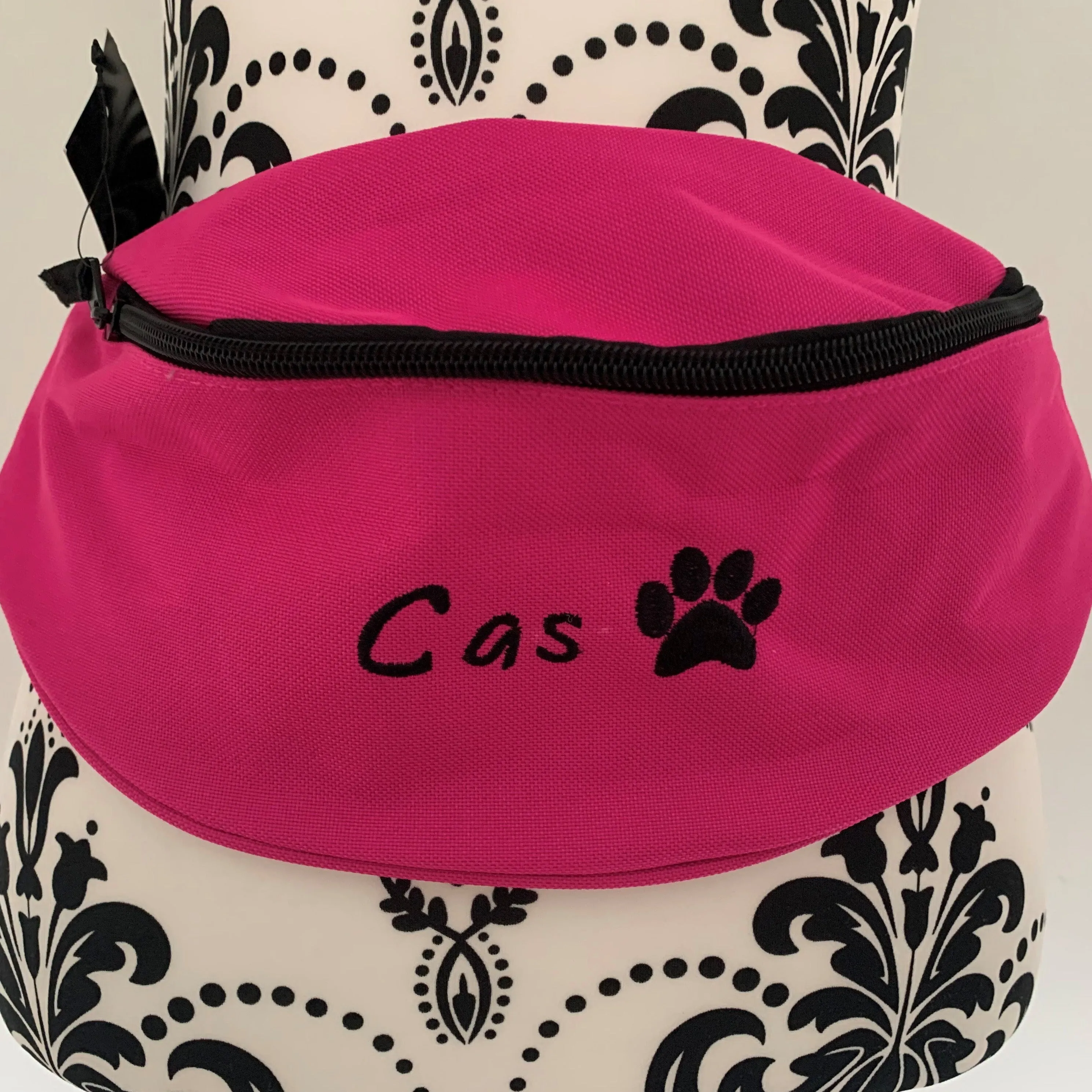 Dog Walking - Paw Print Belt Bag / 2 Zip Bumbag - Personalised