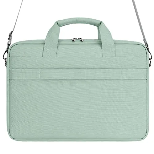 DOMISO 17.3 inch Laptop Bag Business Briefcase Water-resistant Notebook Messenger Shoulder Bag for 17.3" Macbook Pro 17/MSI GS73VR Stealth Pro/Lenovo IdeaPad/HP Envy/ASUS ROG,Sage Green