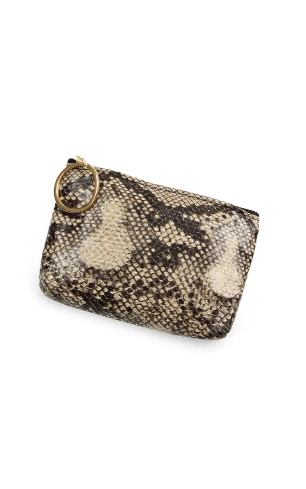 EAB9380 Beige Python Crossbody Clutch Bag