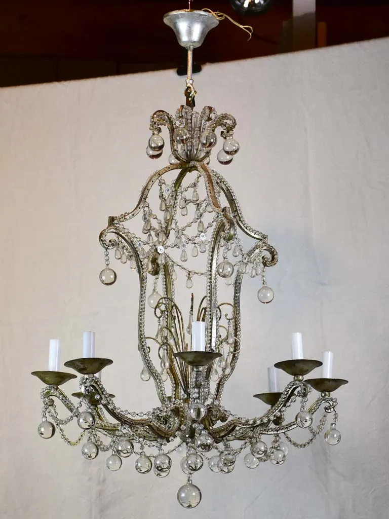 Early 20th Century glass chandelier