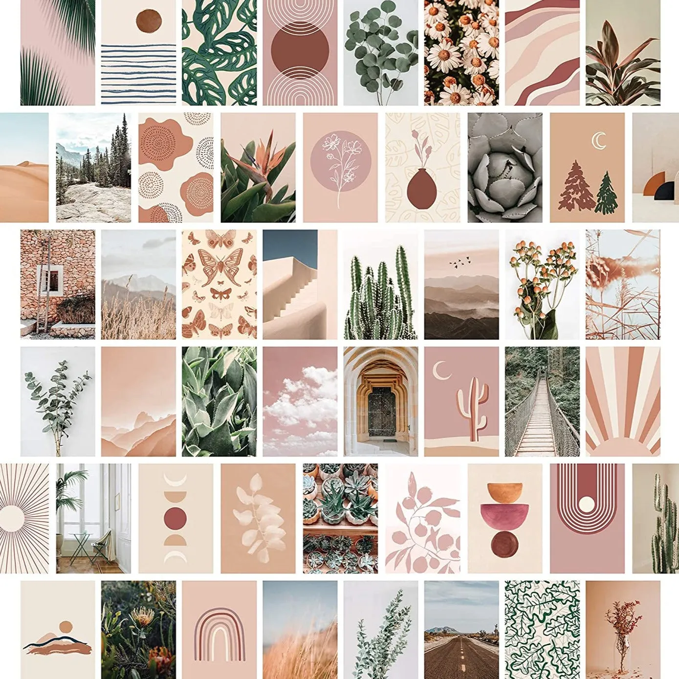 Earth Pastel Wall Collage Kit