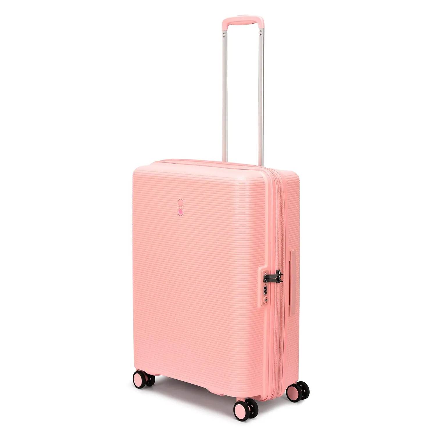 Echolac Forza 55 65 75cm Hardcase 4 Double Wheel Expandable Cabin & Check-In Luggage Trolley Set Passion Pink