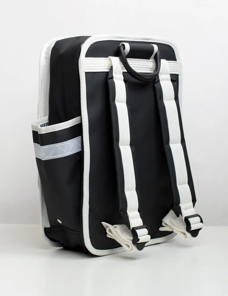 Eco coated Classic backpack black and white