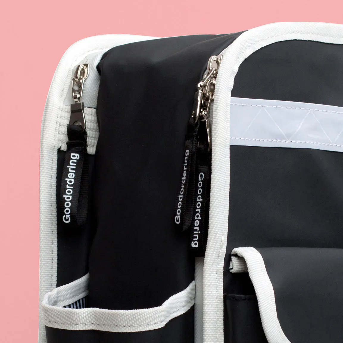 Eco coated Classic backpack black and white