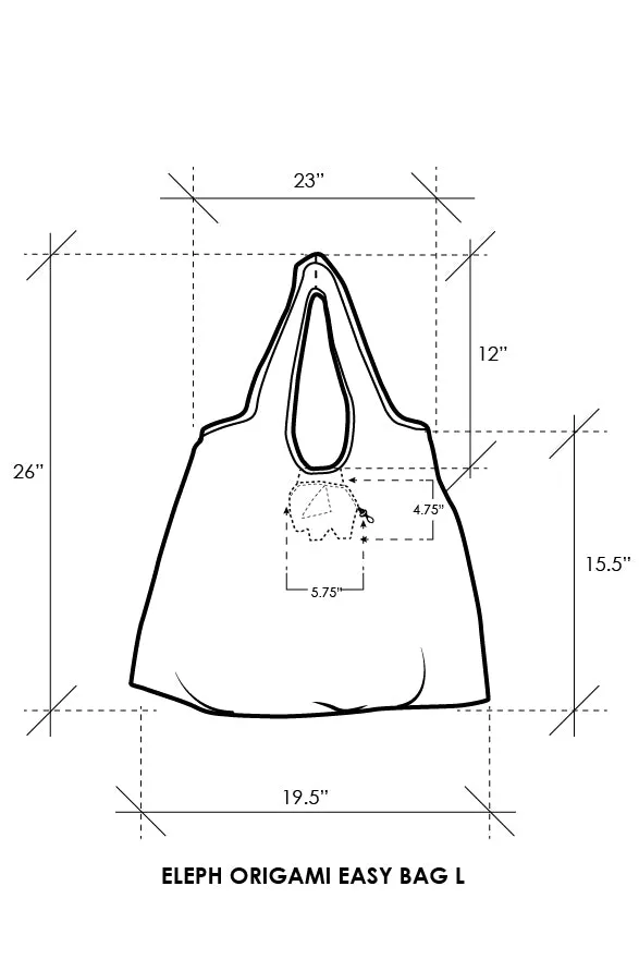 Eleph Origami Easy Bag L - Bai Sri : Burgundy