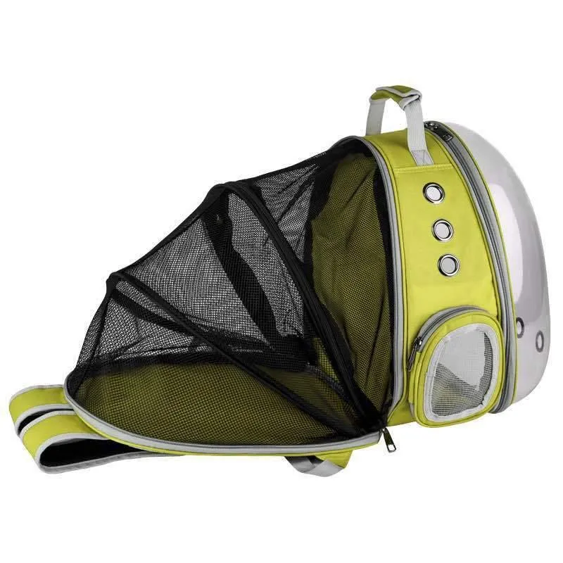 Expandable Cat Carrier Backpack, Space Capsule Transparent Bubble Pet Carrier for Small Dog, Pet Hiking Traveling Backpack