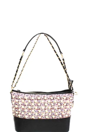 Fashion Multi Pearl Modern Crossbody Bag