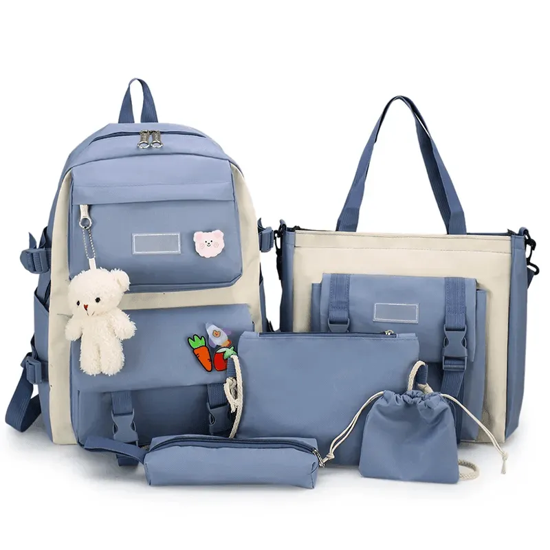 Fashion Student Backpack - 5 Pcs Set