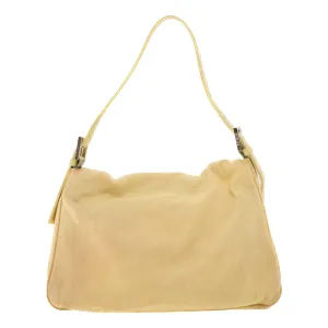 FENDI Mamma Baguette Shoulder Bag Nylon Yellow 2321.26325.018 Auth rd5161