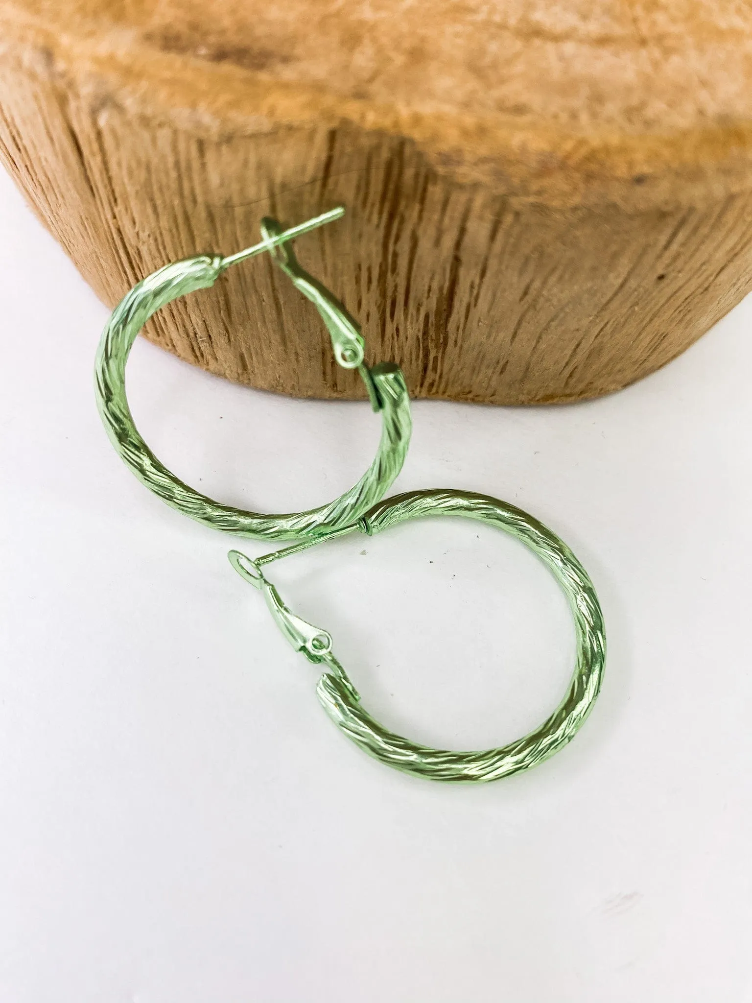 Fluted Metallic Hoop Green