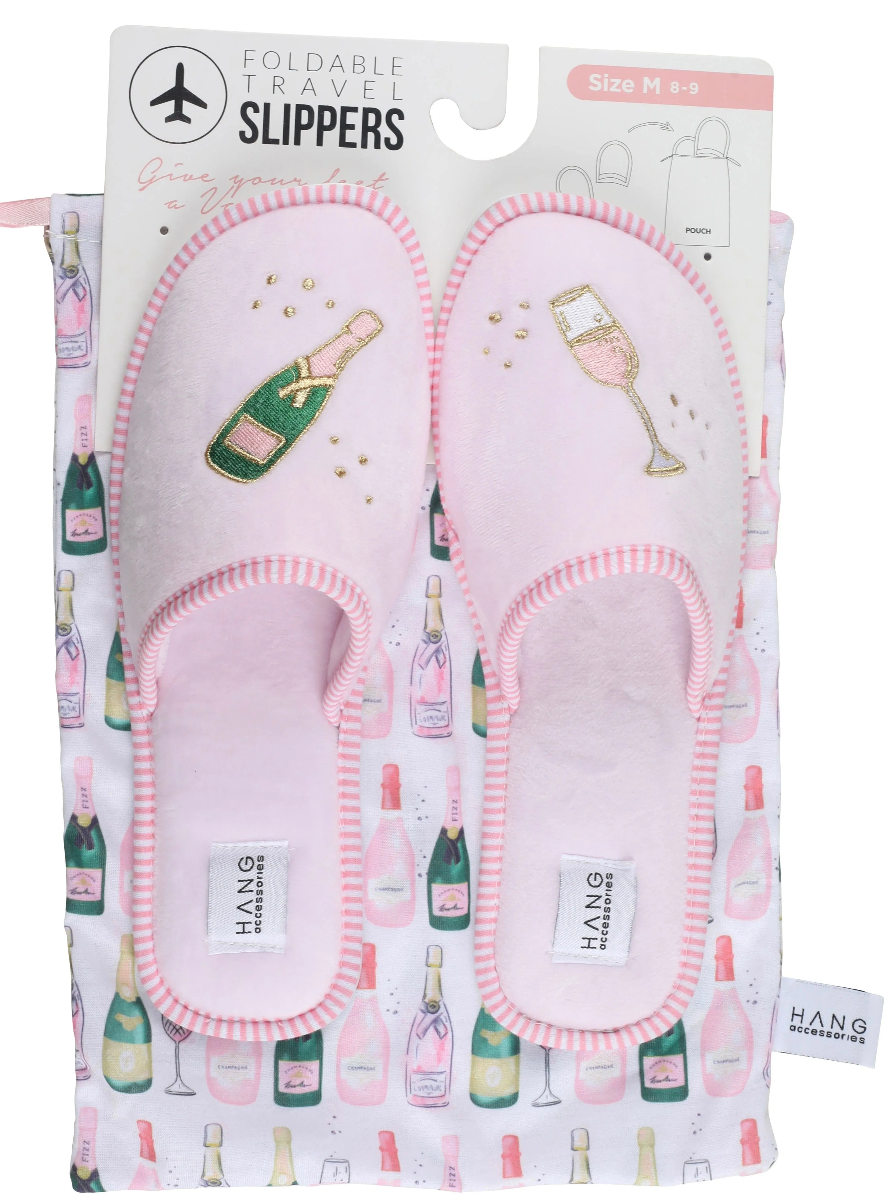 Foldable Travel Slippers Champagne