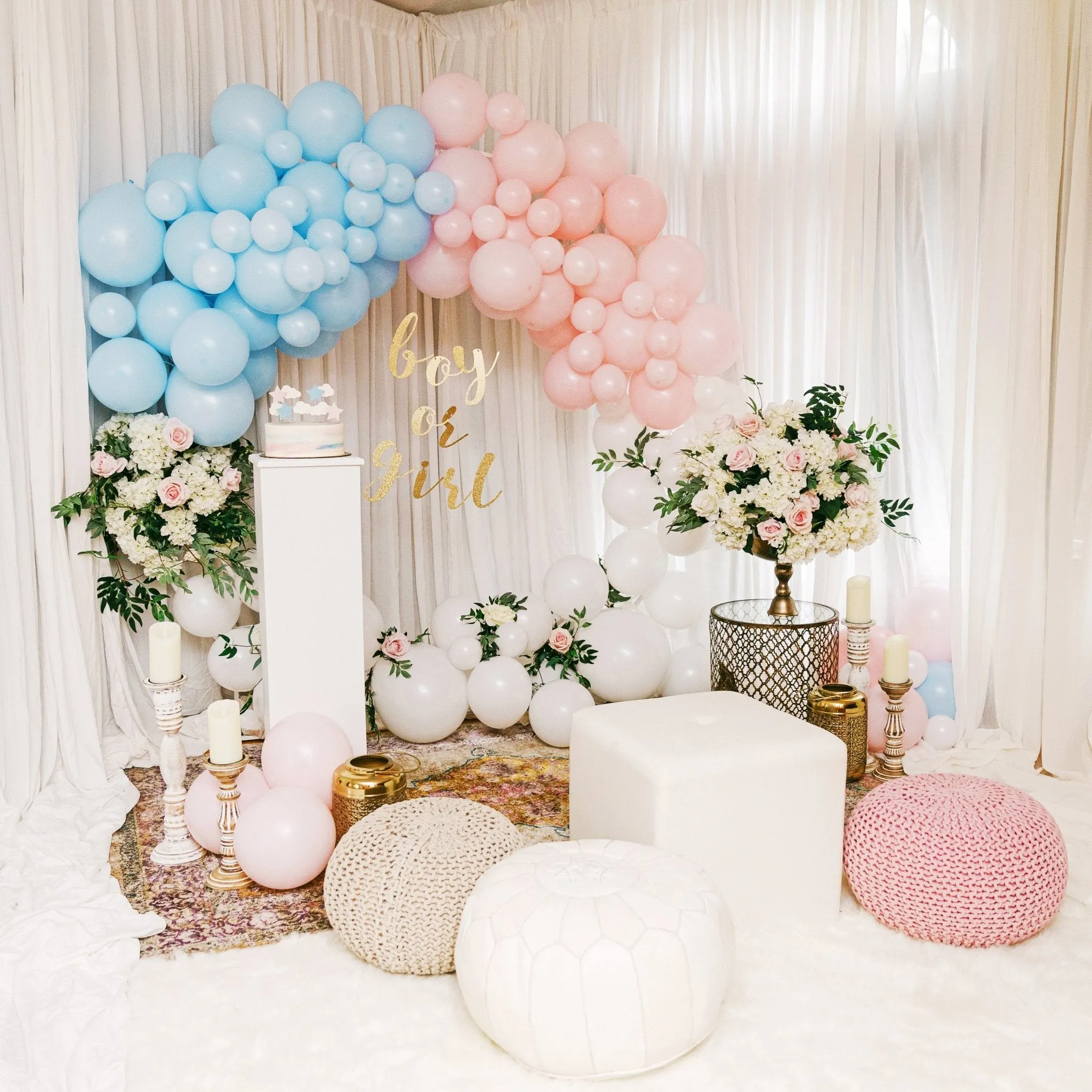 Gender Reveal Balloon Arch - Pastel Balloon Garland Kit