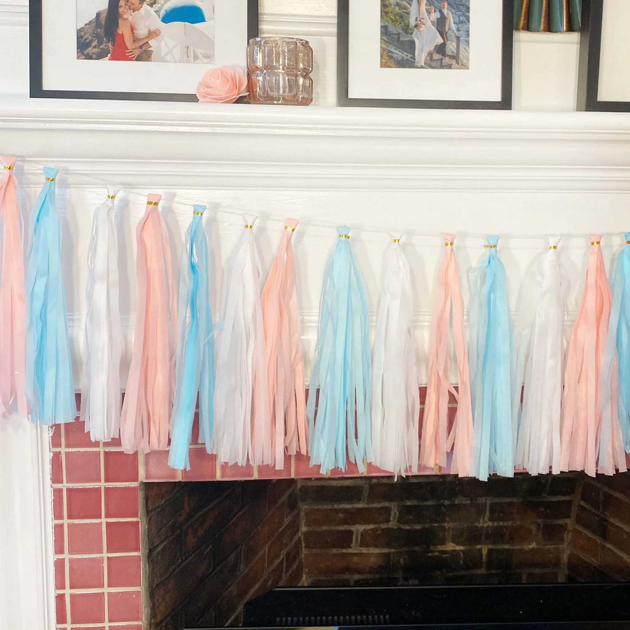 Gender Reveal Paper Tassel Tail - Tassel DIY Garland Kit