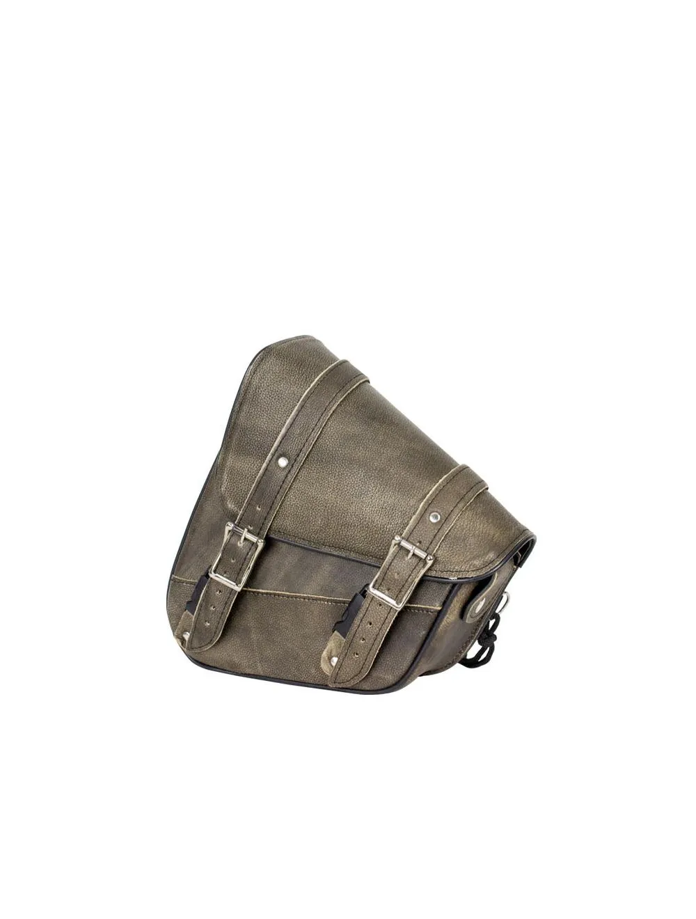 Genuine Distressed Brown Leather Left Side Solo Swing Arm Bag