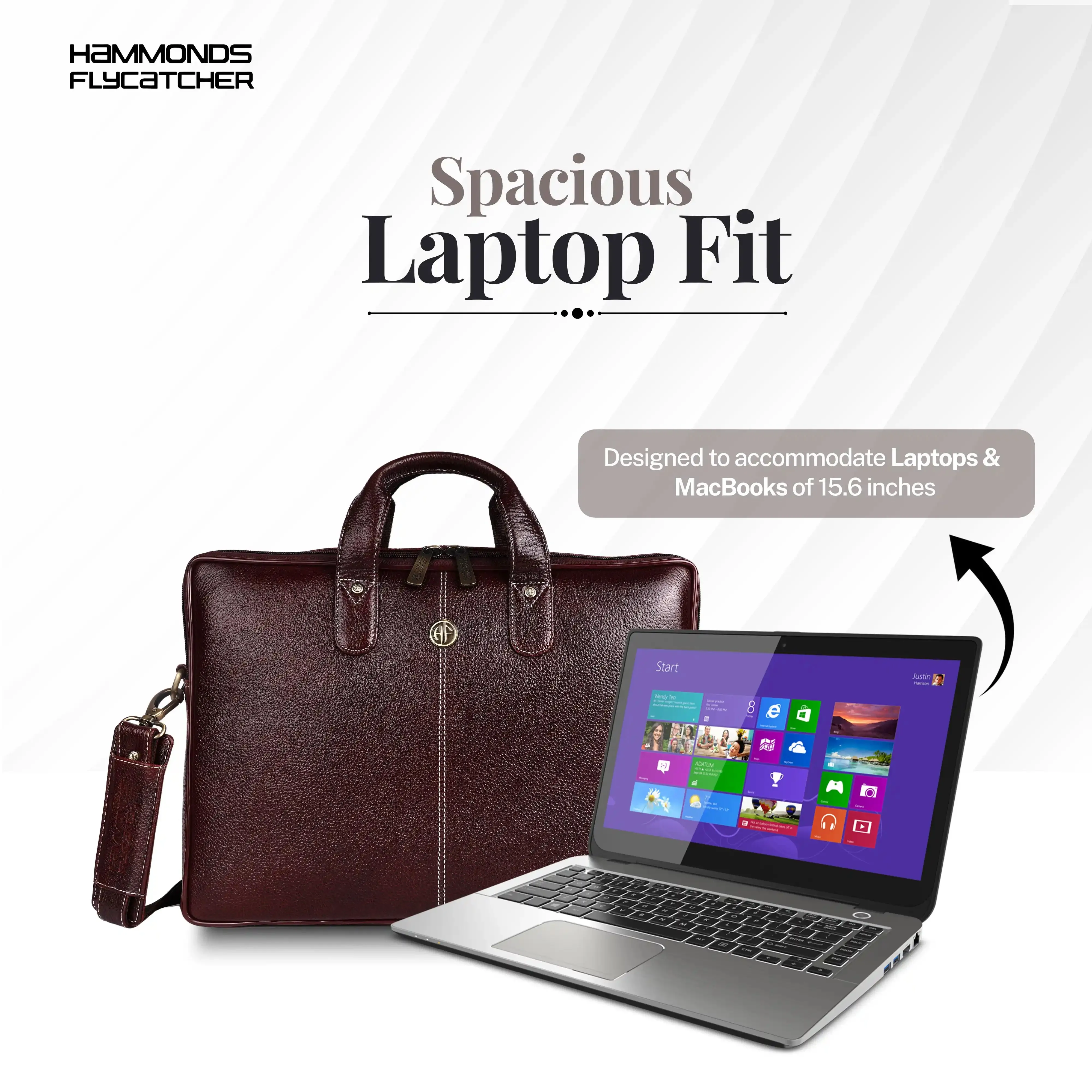 Genuine Leather Laptop Bag for Men - Office Bag - Fits Up to 14/15.6/16 Inch Laptop/MacBook