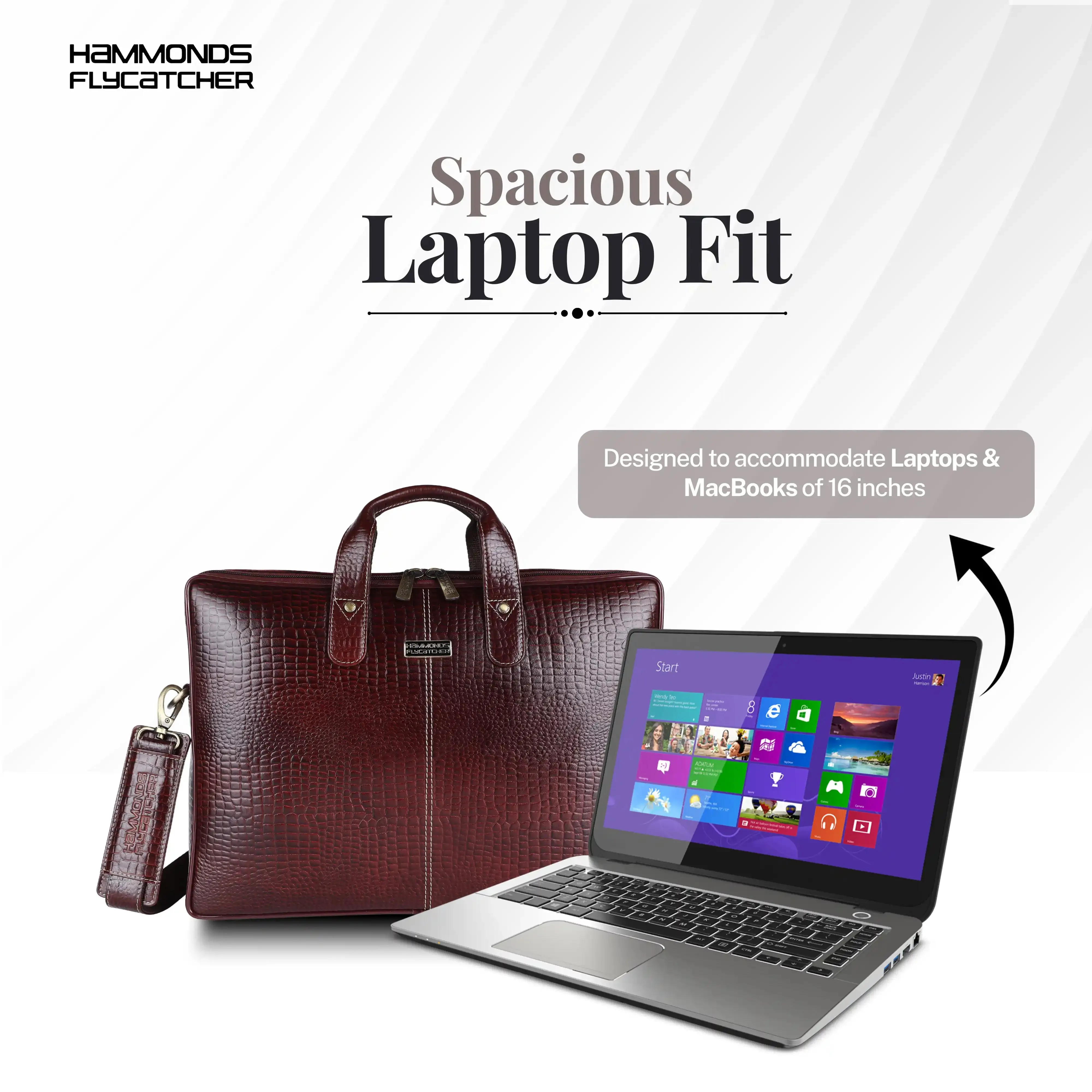 Genuine Leather Laptop Bag for Men - Office Bag - Fits Up to 14/15.6/16 Inch Laptop/MacBook