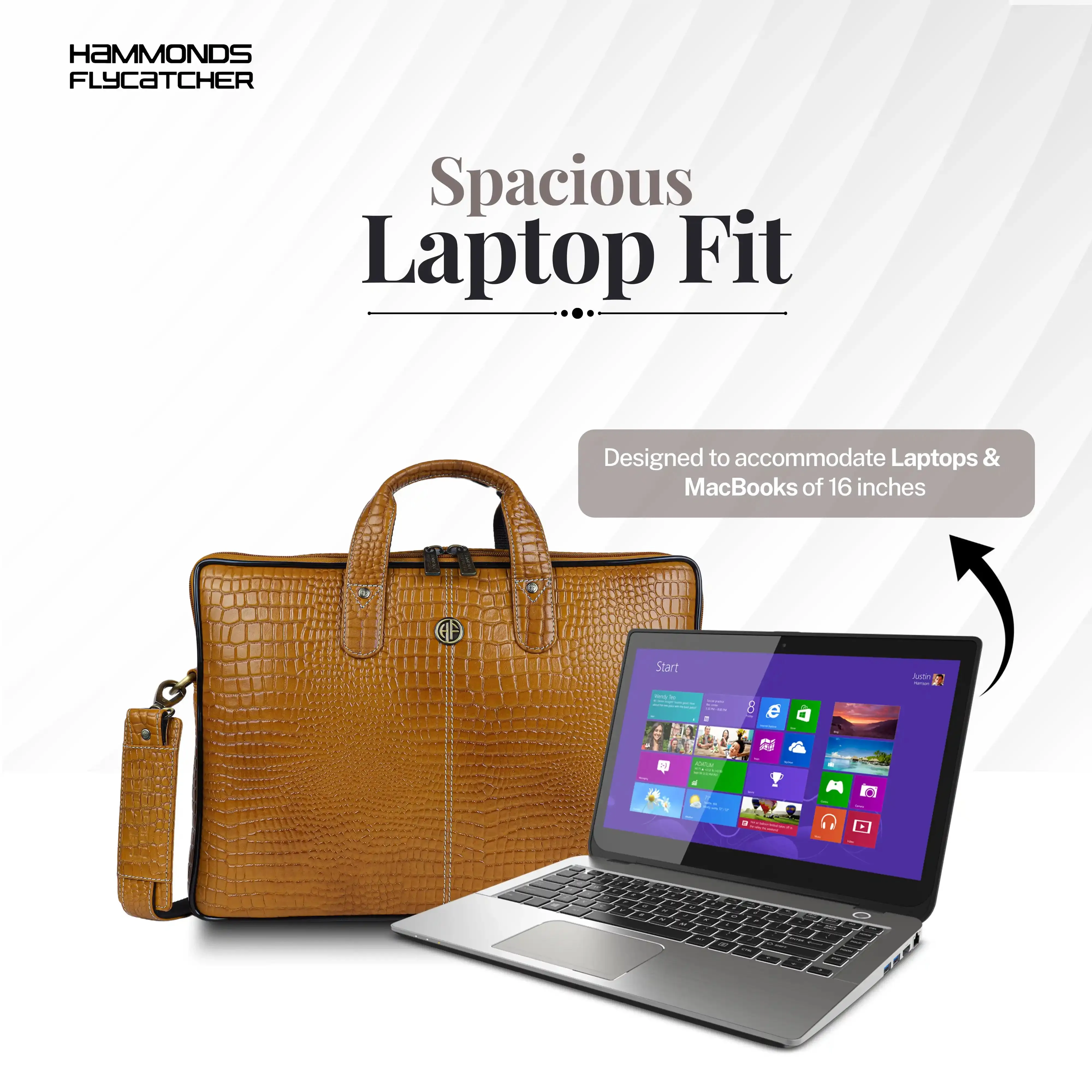 Genuine Leather Laptop Bag for Men - Office Bag - Fits Up to 14/15.6/16 Inch Laptop/MacBook