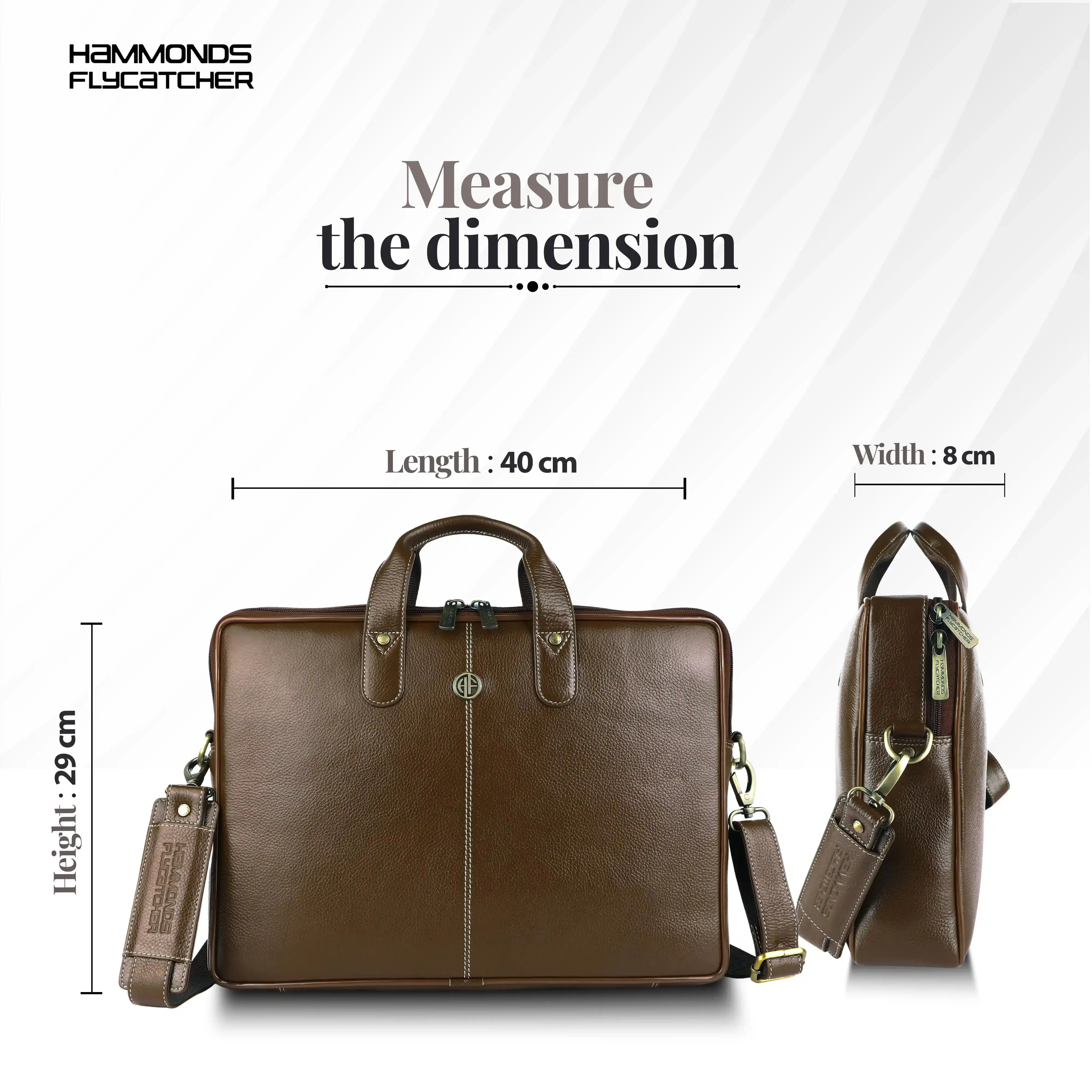 Genuine Leather Laptop Bag for Men - Office Bag - Fits Up to 14/15.6/16 Inch Laptop/MacBook