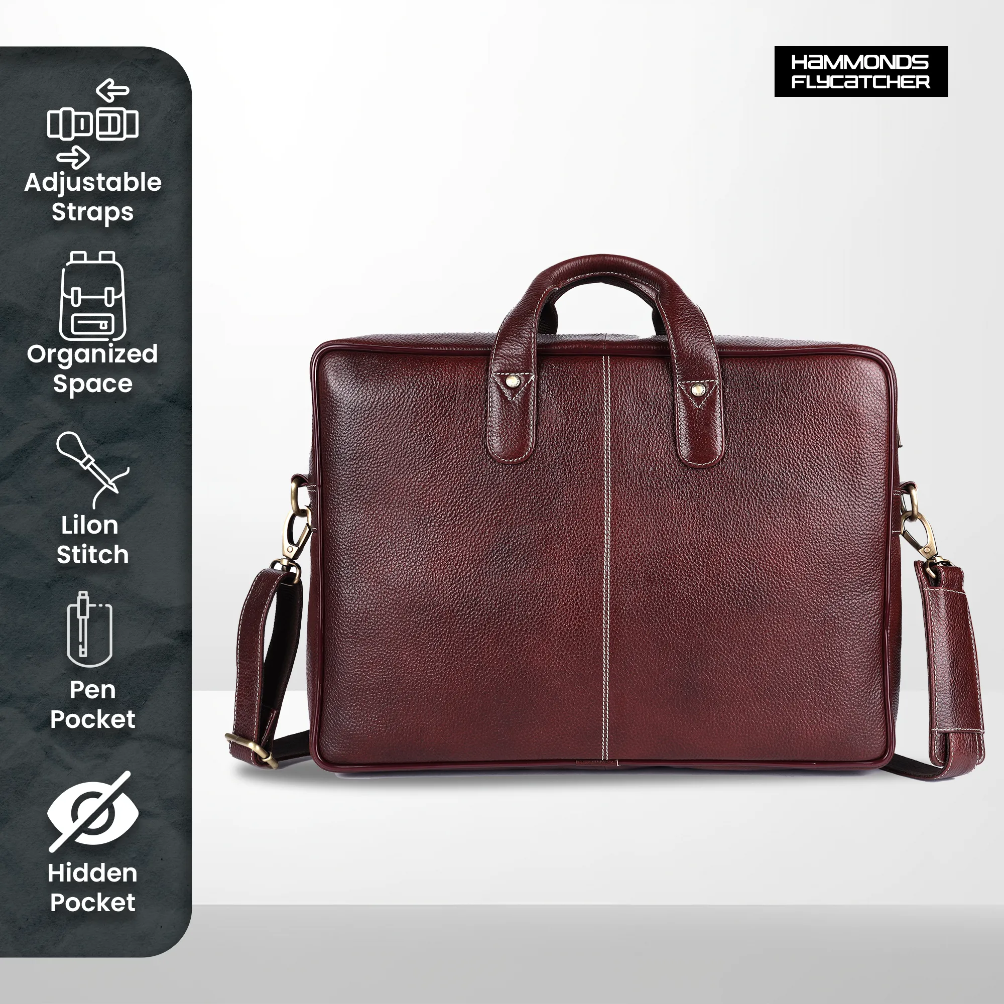 Genuine Leather Laptop Bag for Men - Office Bag - Fits Up to 14/15.6/16 Inch Laptop/MacBook