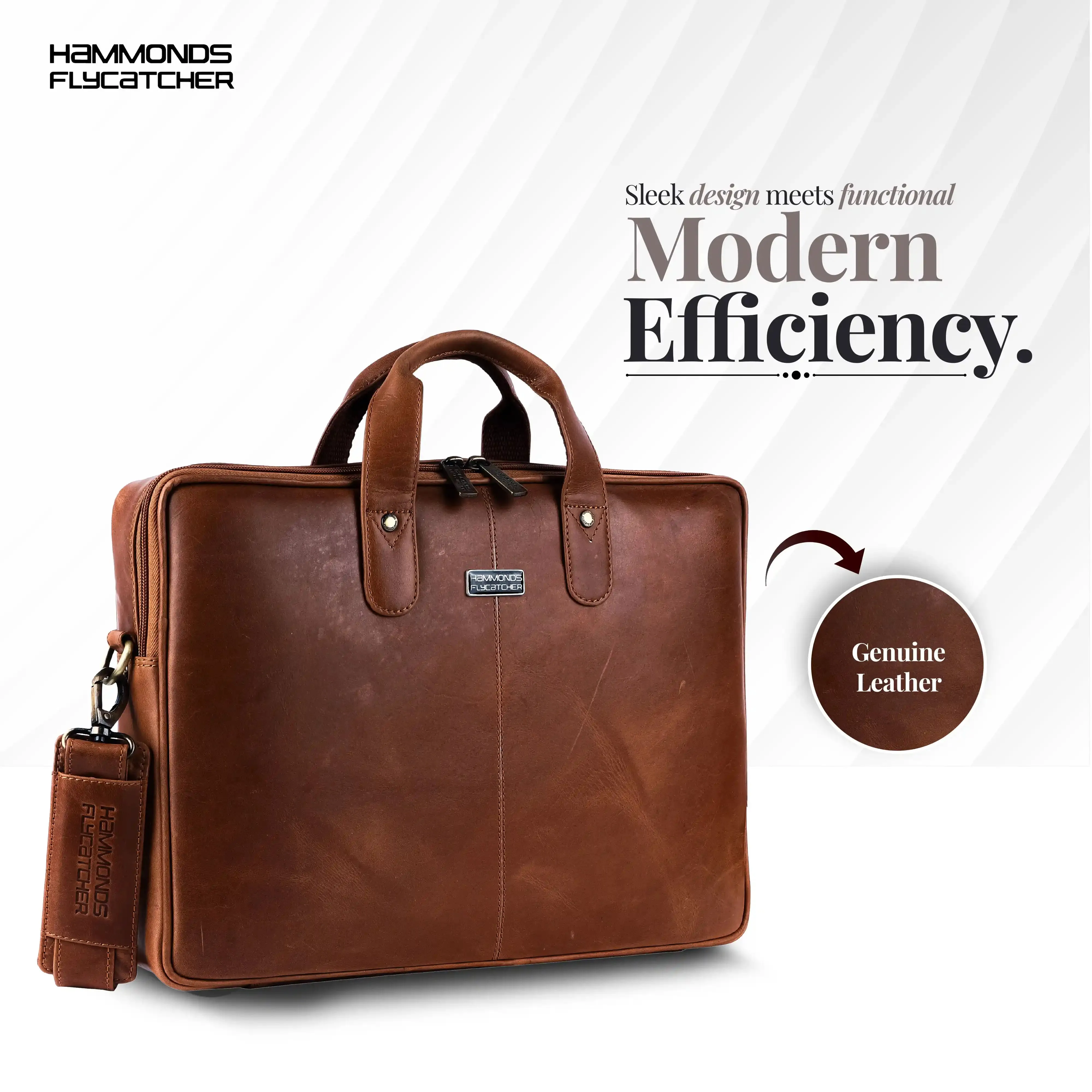 Genuine Leather Laptop Bag for Men - Office Bag - Fits Up to 14/15.6/16 Inch Laptop/MacBook