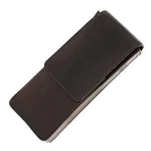 Girologio Triple Magnetic Closure Pen Case in Oxblood