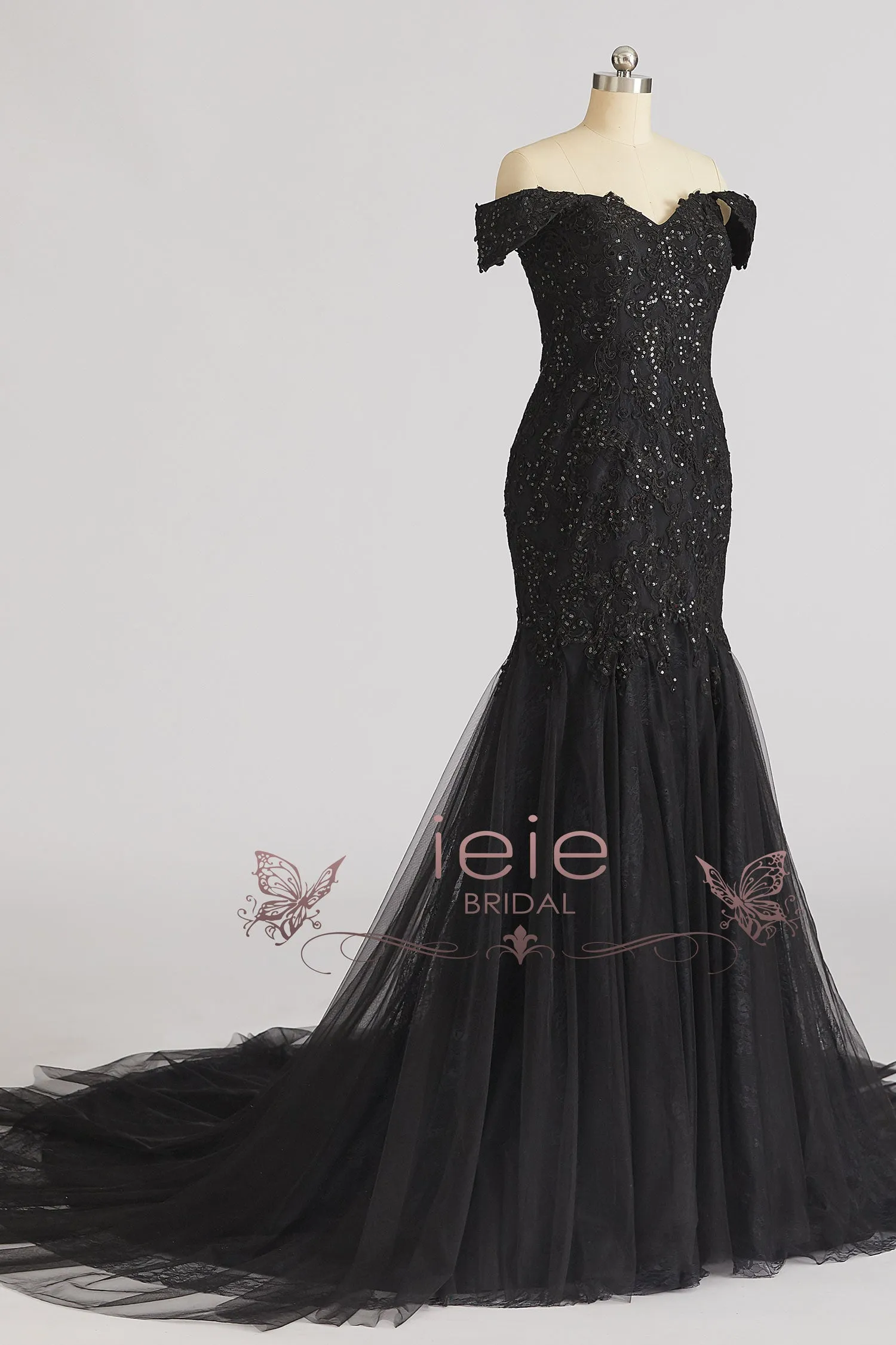 Gorgeous Black Lace Mermaid Wedding Dress ARTA