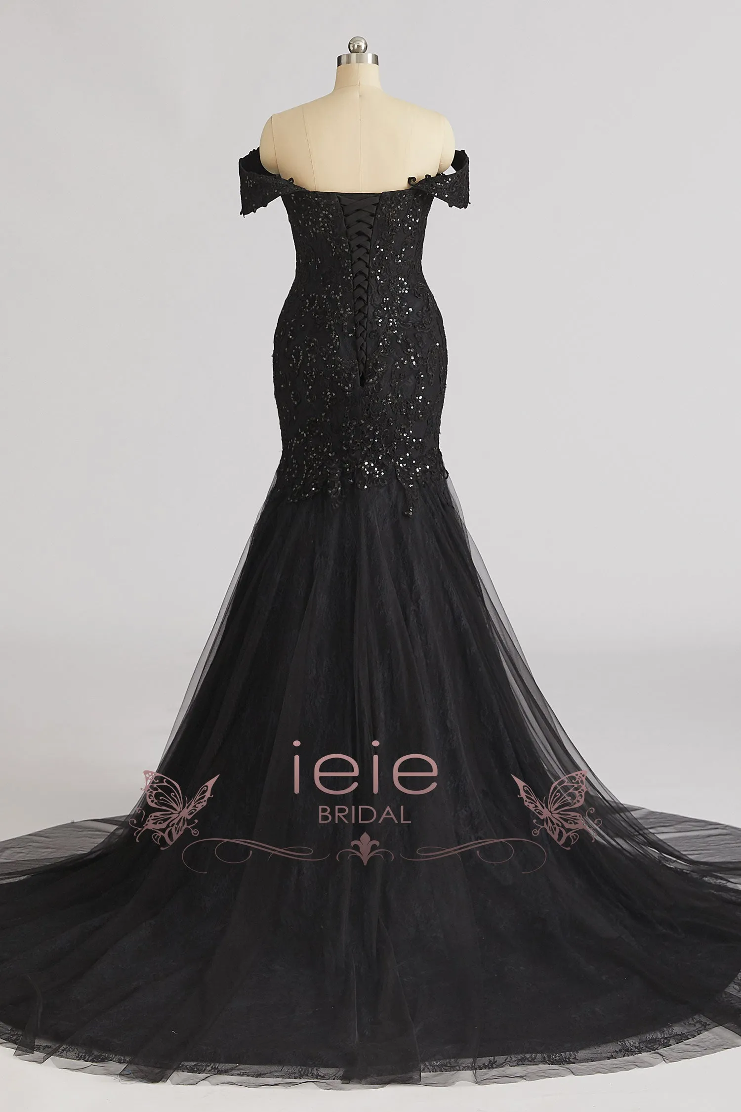 Gorgeous Black Lace Mermaid Wedding Dress ARTA