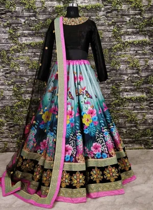 Gorgeous Colourful Featured Floral Motif Lehenga Choli