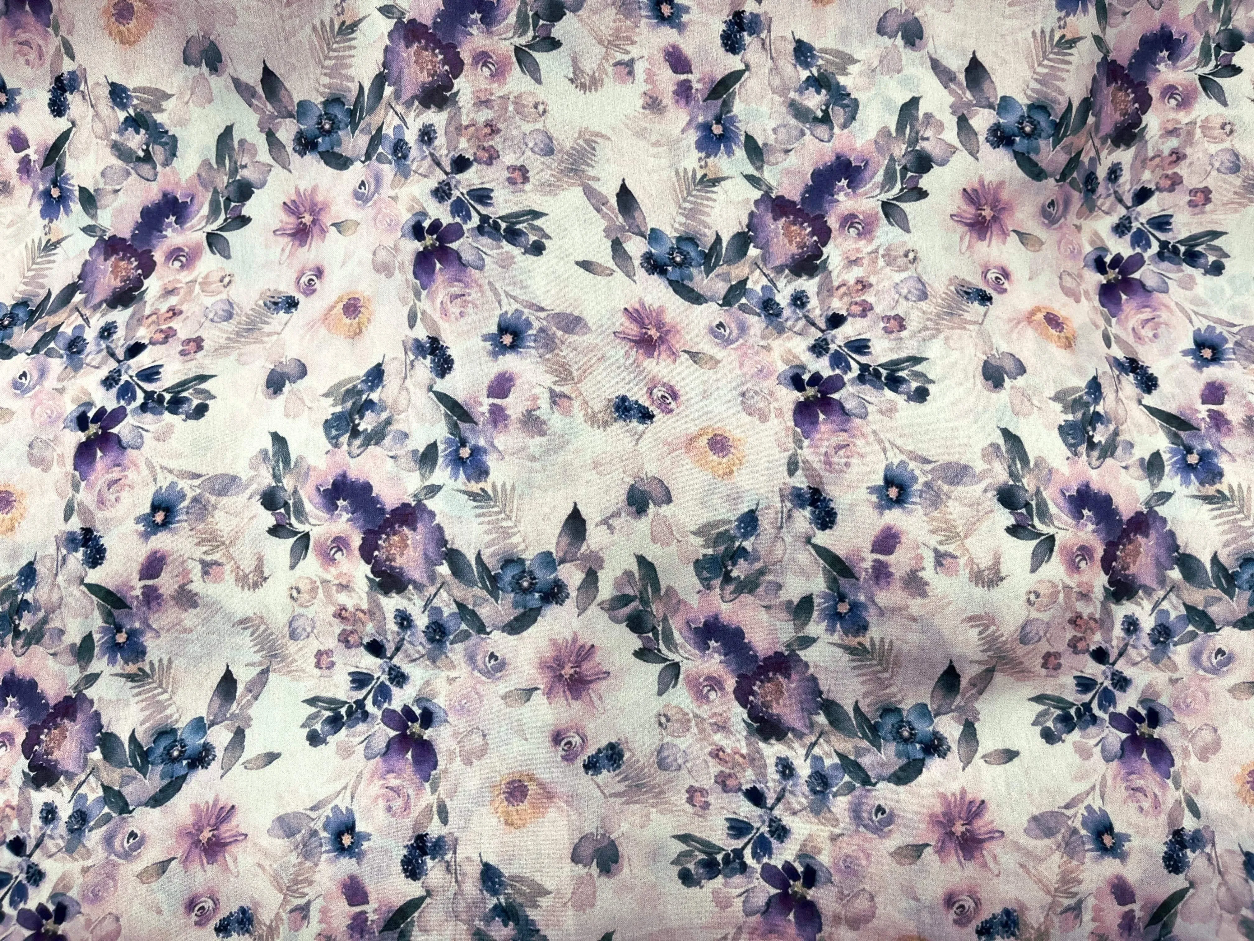 Gorgeous Floral - Printed Silky Satin Fabric