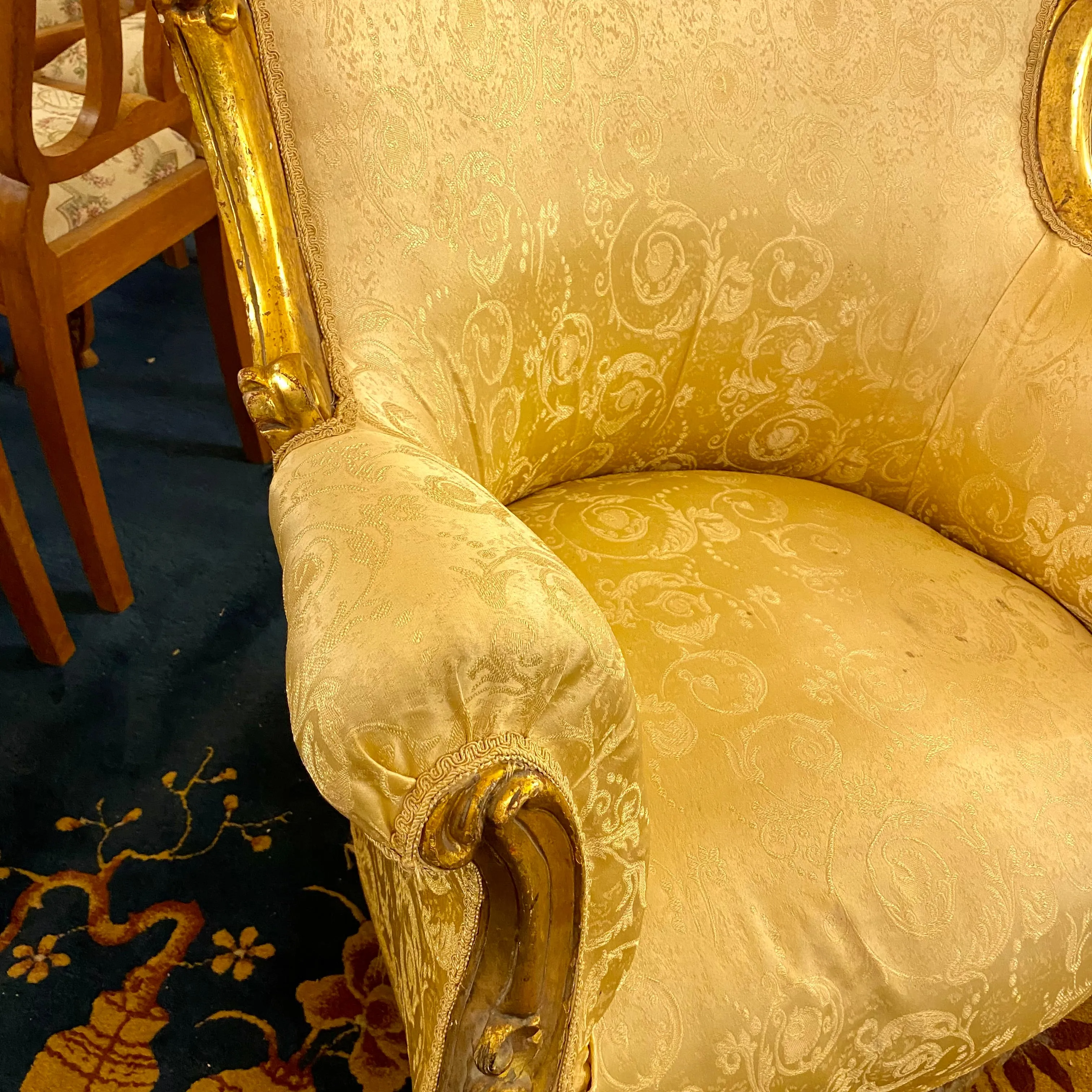 Gorgeous Gold French Style Armchair - SOLD