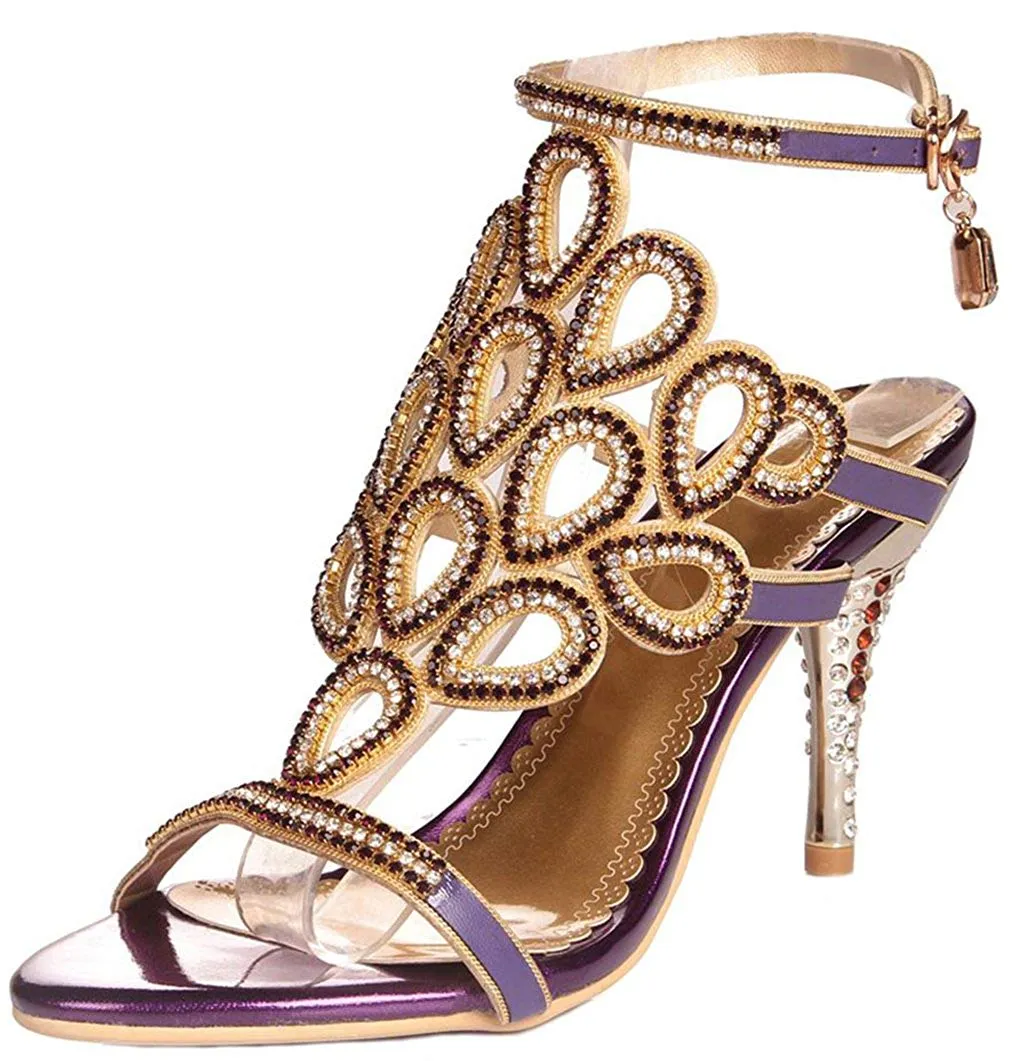 Gorgeous Phoenix Cutout Rhinestone Heel