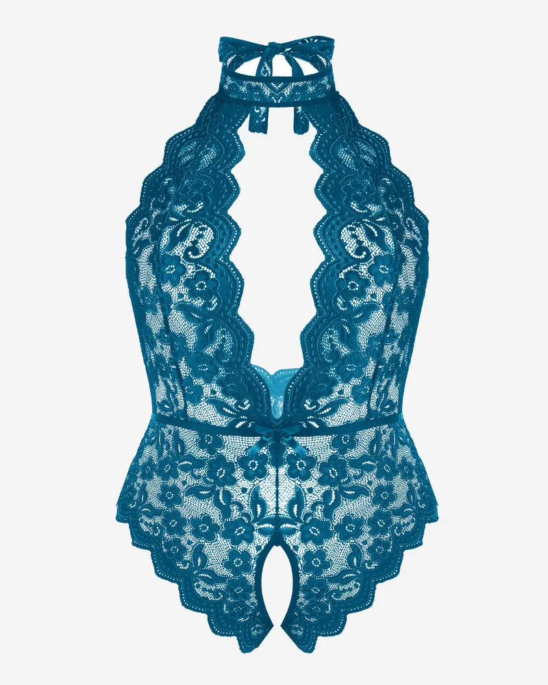 Gorgeous Plus Size Lace Print Bodysuit