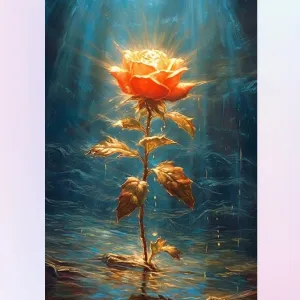 Gorgeous Rose Growing under Water