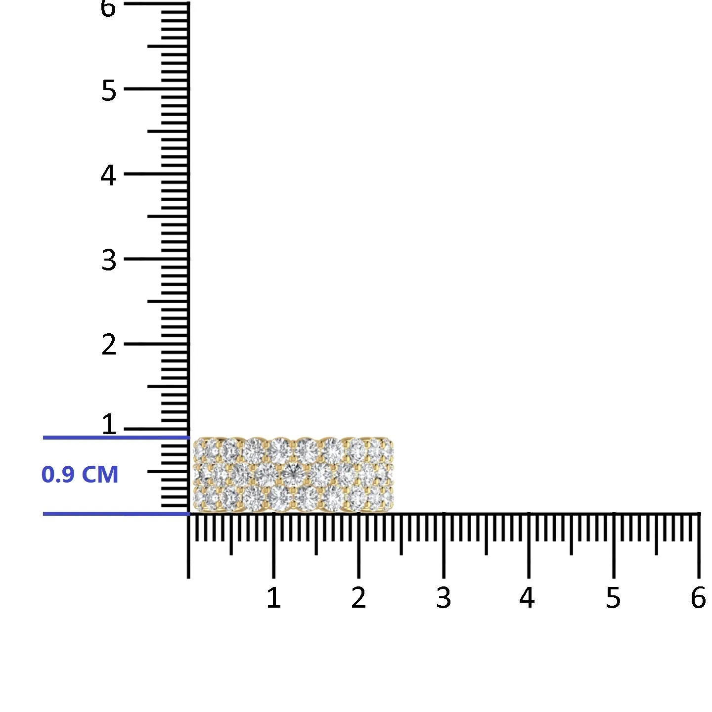 Gorgeous Three Layer Lab Diamond Band