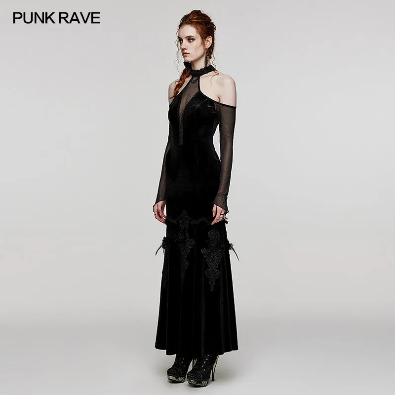 Goth Off Shoulder Gorgeous Dress