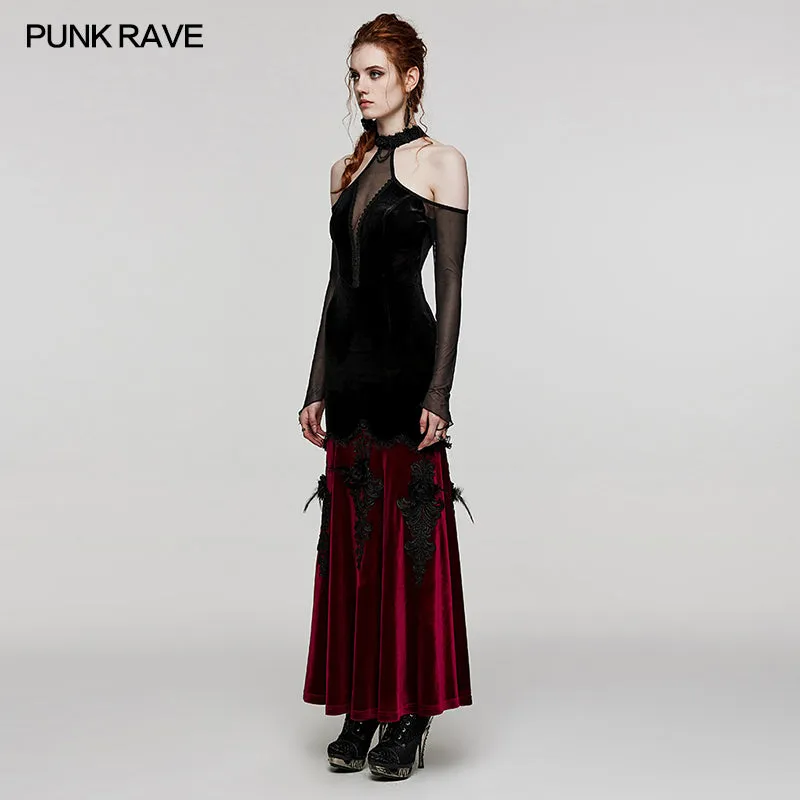 Goth Off Shoulder Gorgeous Dress