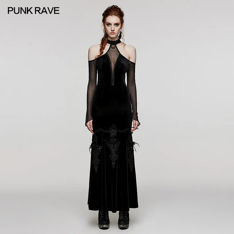 Goth Off Shoulder Gorgeous Dress