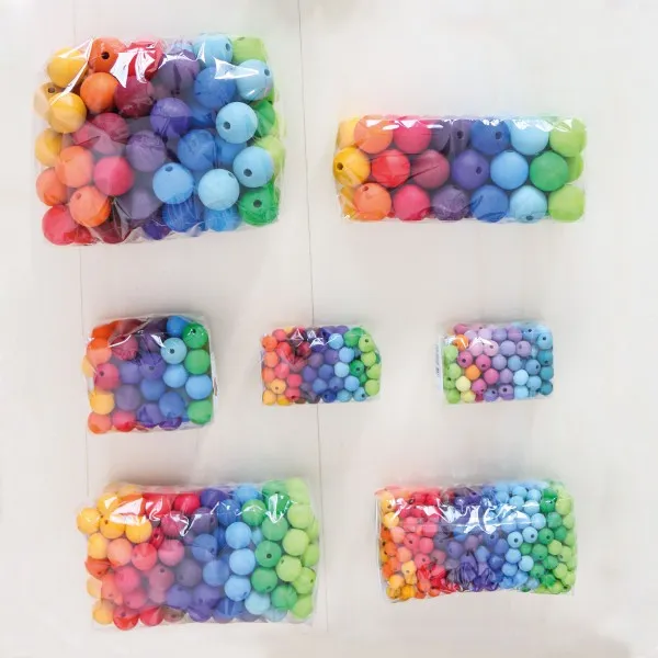 Grimm's 120 wooden pastel beads 12 mm